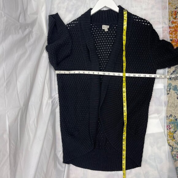 Converse One Star Black Open Knit Waterfall Cardigan Size X Large - Picture 14 of 14